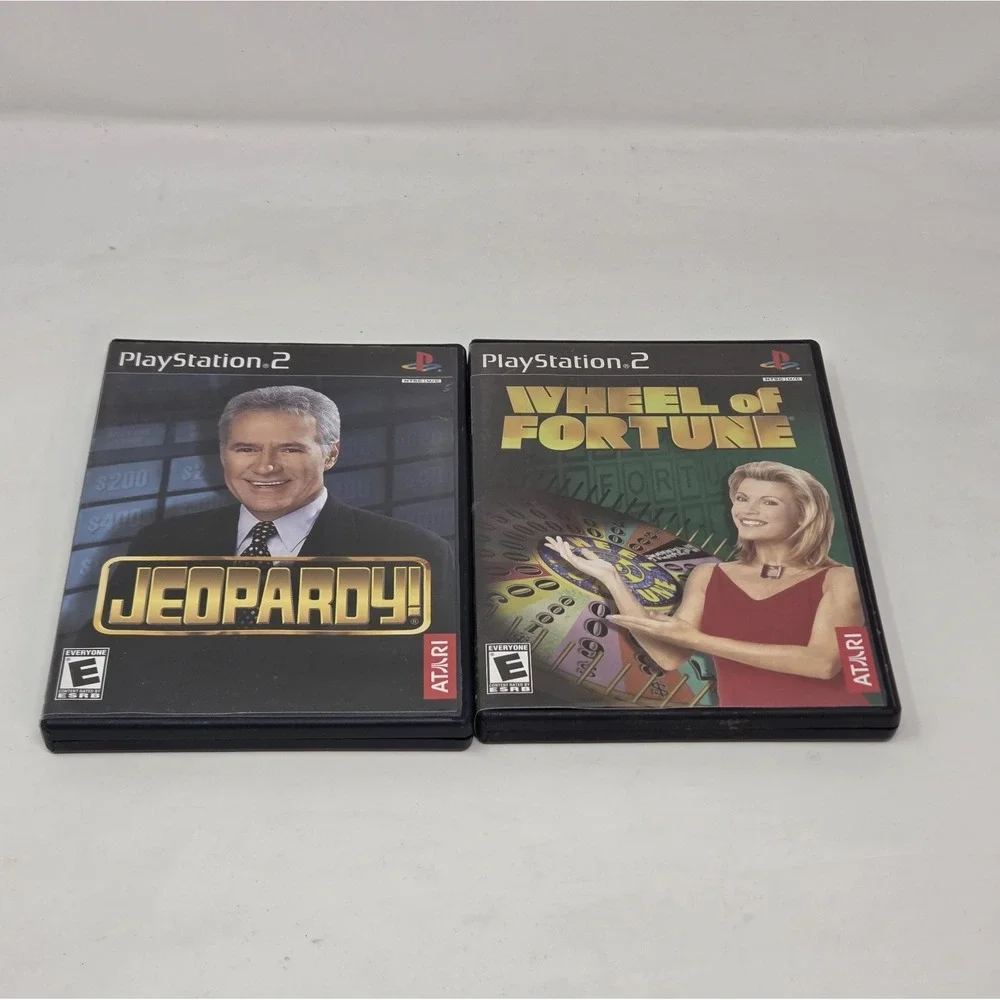 Jeopardy! & Wheel of Fortune PS2 Game Show Bundle Complete Atari 2003